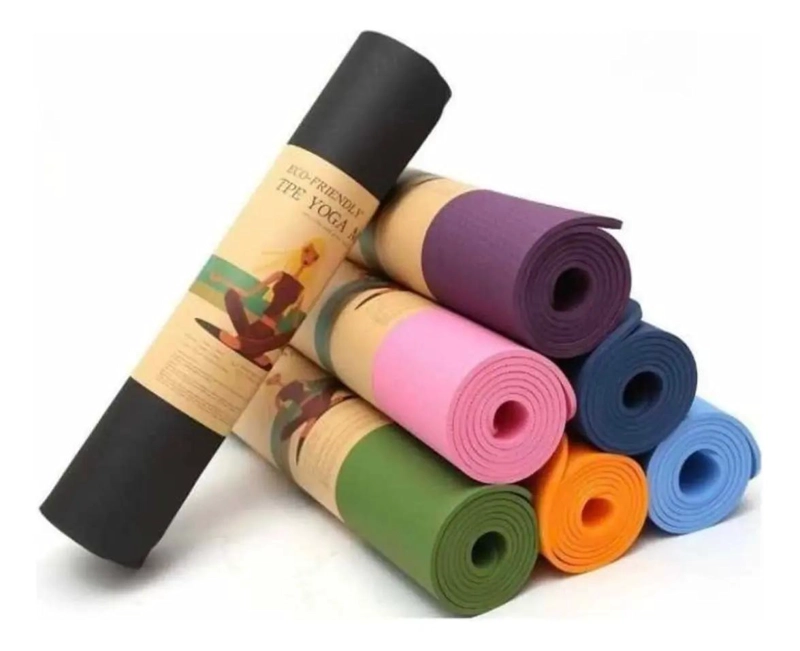 MAT DE YOGA ANTIDESLIZANTE DE GOMA EVA VERDE CON DIMENSIONES 180X60 CM Y ESPESOR - 5