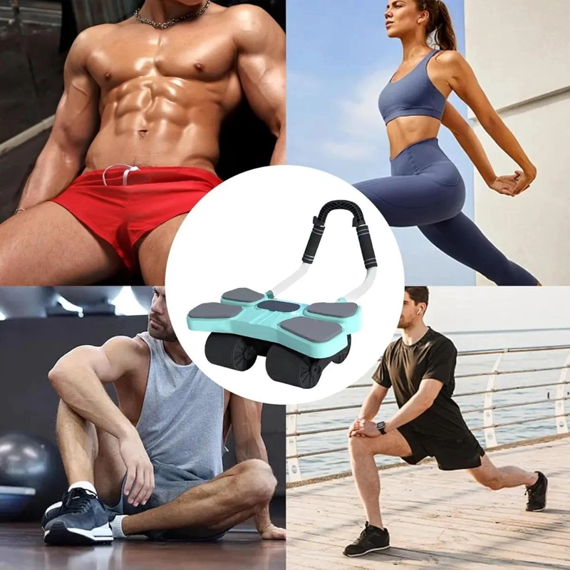 RUEDA DE ABDOMINALES CON CUATRO RUEDAS Y MANGO ERGONOMICO PARA EJERCICIO FITNESS - 4