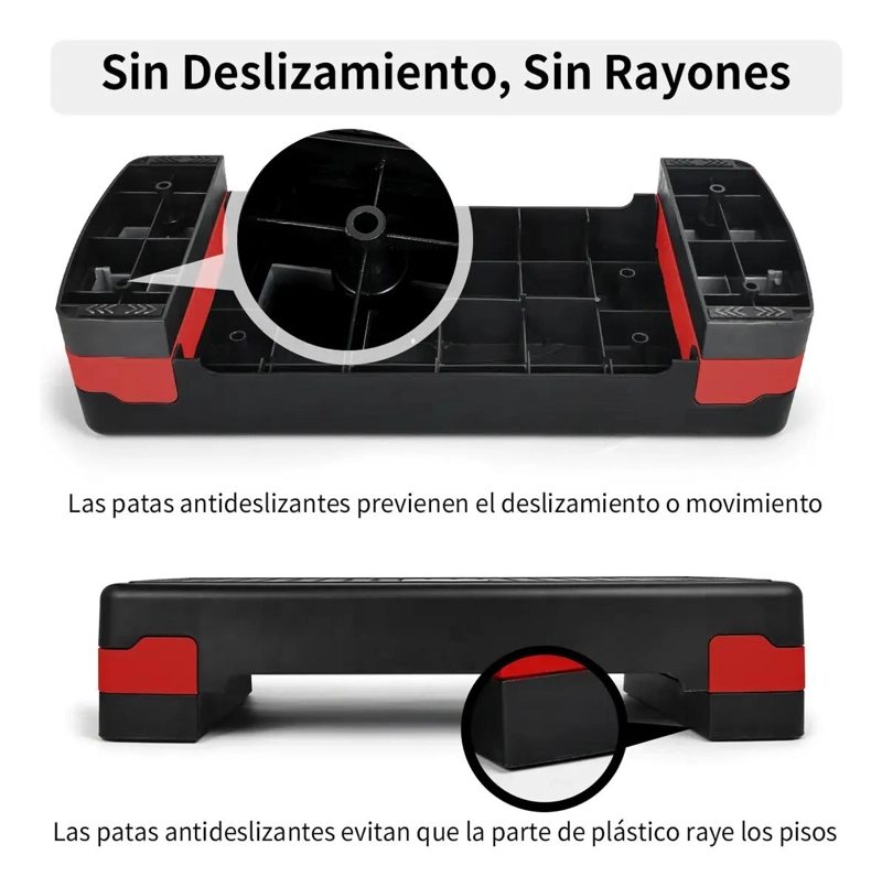 STEP AEROBICO CON ALTURA REGULABLE Y SUPERFICIE ANTIDESLIZANTE PARA PILATES Y EJ - 2