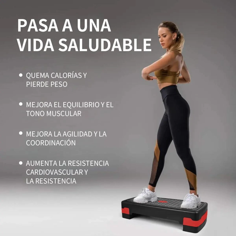STEP AEROBICO CON ALTURA REGULABLE Y SUPERFICIE ANTIDESLIZANTE PARA PILATES Y EJ - 3