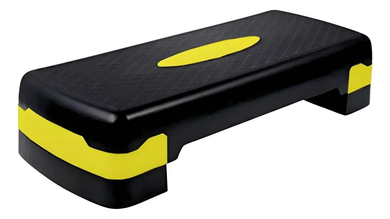STEP AEROBICO FITNESS CON 2 NIVELES Y ALTURA DE 15 CM COLOR AMARILLO - 1