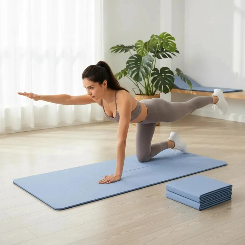 COLCHONETA DE YOGA PLEGABLE ANTIDESLIZANTE PARA ABDOMINALES 183X60X0.5 CM - 2
