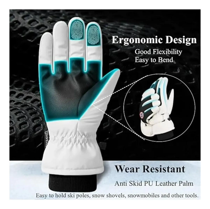 GUANTES TE RMICOS PARA NIEVE Y FRIO PARA HOMBRE CON CHIPORRO - 3
