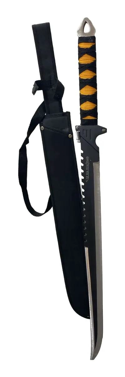 ESPADA DE ACERO INOXIDABLE CON FILO AFILADO Y FUNDA PROTECTORA - 2