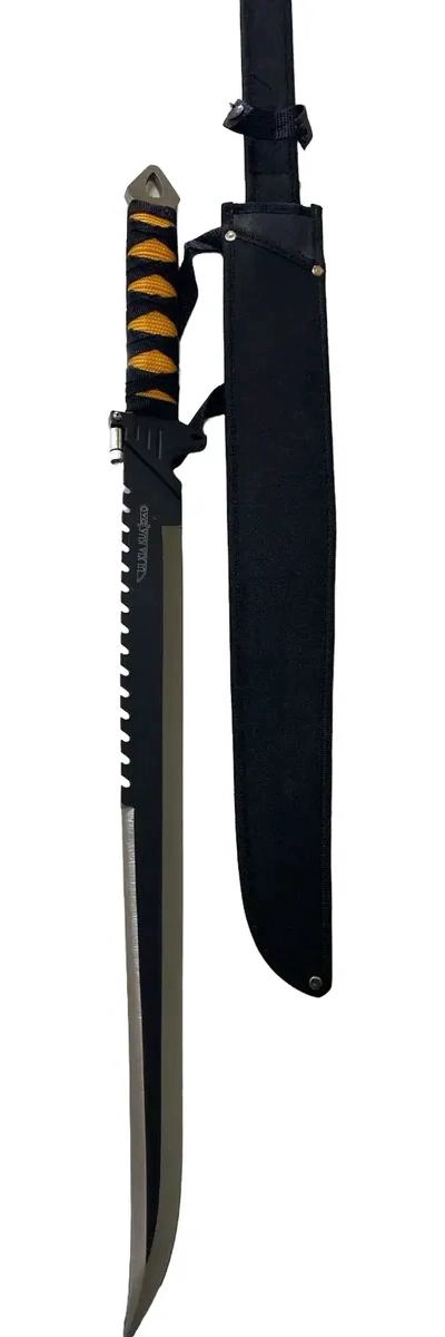 ESPADA DE ACERO INOXIDABLE CON FILO AFILADO Y FUNDA PROTECTORA - 3