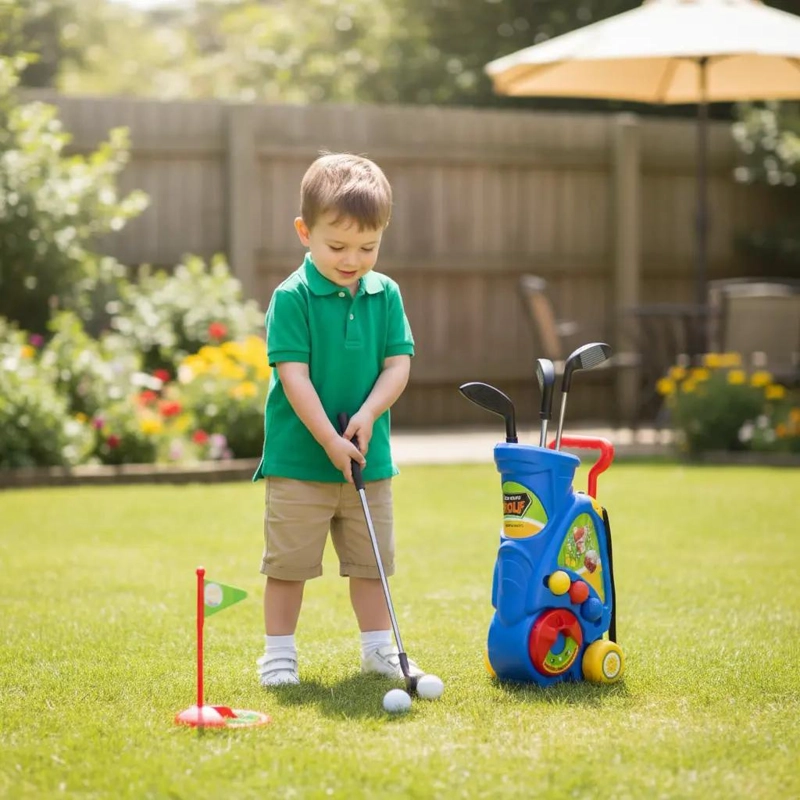 SET DE GOLF INFANTIL CON CARRO Y ACCESORIOS PARA JUEGO - 2