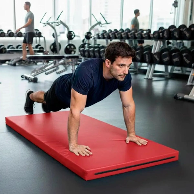 COLCHONETA DEPORTIVA DE LONA ECOCUERO PARA GIMNASIA 120X60X5 CM - 1
