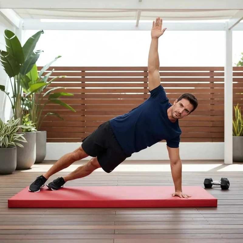 COLCHONETA DEPORTIVA DE LONA ECOCUERO PARA GIMNASIA 120X60X5 CM - 2