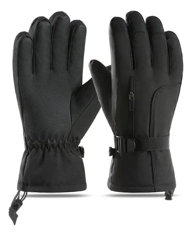 GUANTES IMPERMEABLES PARA NIEVE CON CIERRE AJUSTABLE PARA HOMBRE - 1