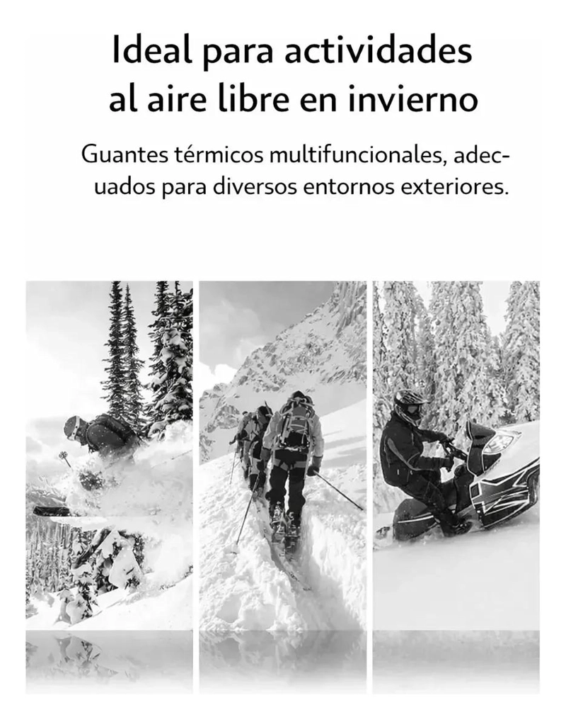 GUANTES IMPERMEABLES PARA NIEVE CON CIERRE AJUSTABLE PARA HOMBRE - 4