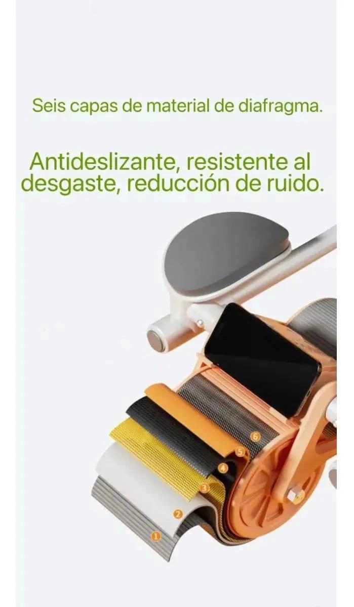 RODILLO ABDOMINAL CON SOPORTE PARA ENTRENAMIENTO DE MUSCULOS CENTRALES - 5