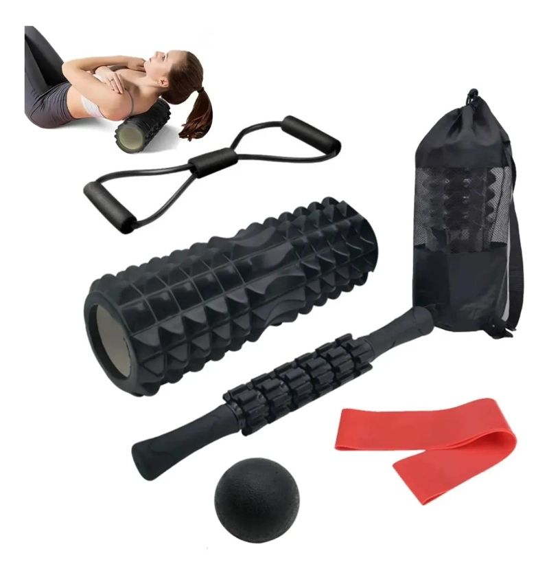 SET DE 6 RODILLOS DE ESPUMA PARA MASAJE Y ELONGACION EN YOGA - 1