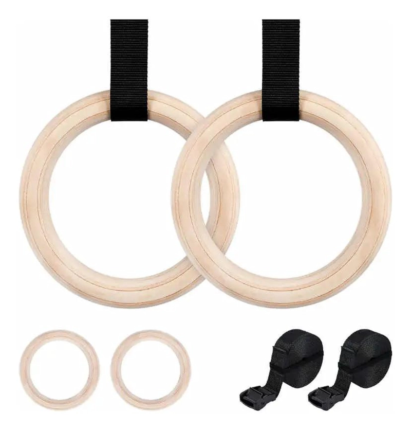 ANILLAS OLIMPICAS PARA FITNESS Y CALISTENIA CON CORREAS Y HEBILLAS RESISTENTES - 1