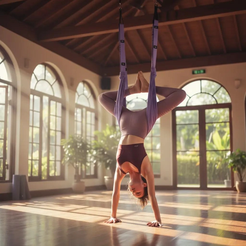 COLUMPIO PARA YOGA AE REO CON TELAS RESISTENTES Y COMODAS - 2