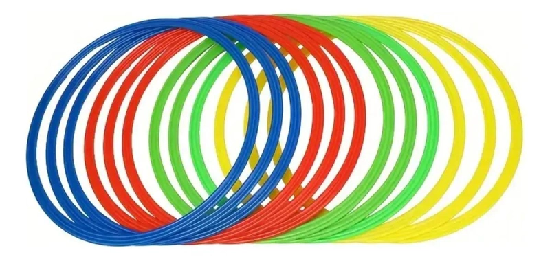 SET DE 10 AROS DE AGILIDAD DE 50 CM PARA ENTRENAMIENTO DEPORTIVO - 2