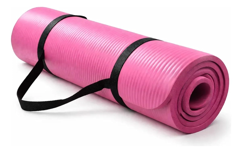 COLCHONETA PARA YOGA Y PILATES EXTRA GRUESA DE 10 MM COLOR ROSA - 2