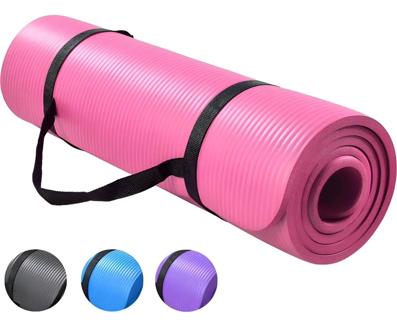 COLCHONETA PARA YOGA Y PILATES EXTRA GRUESA DE 10 MM COLOR ROSA - 3