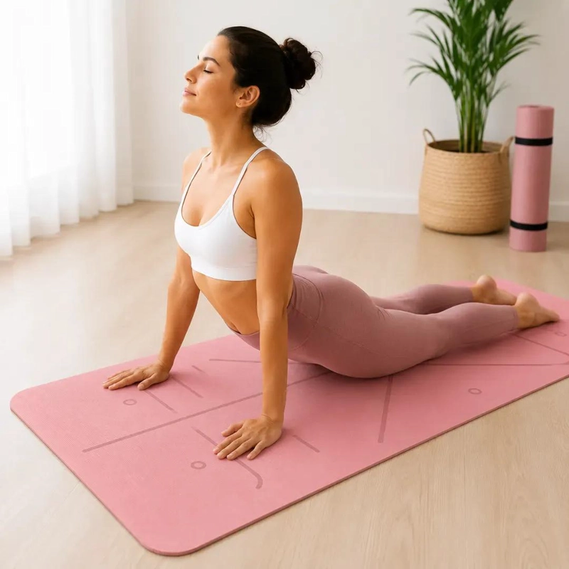 MAT DE YOGA ECOLOGICO ANTIDESLIZANTE DE 6MM CON BOLSA INCLUIDA - 1