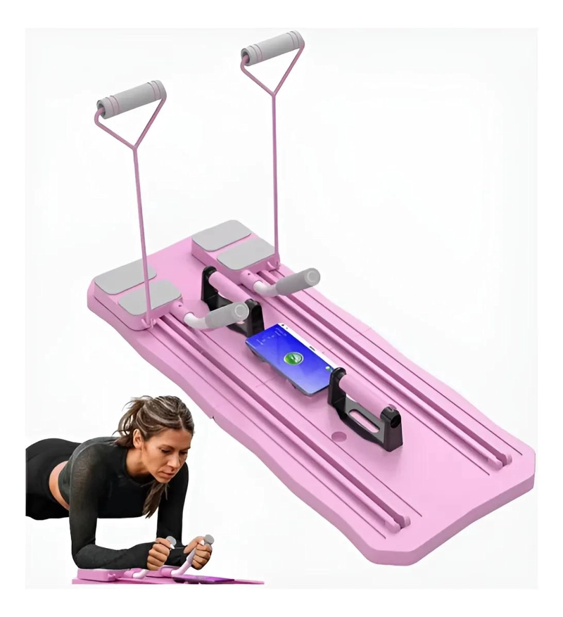 TABLA DE ENTRENAMIENTO FITNESS MULTIFUNCIONAL CON 6 FUNCIONES EN COLOR ROSADO - 1