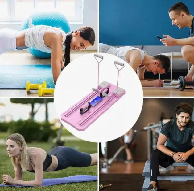TABLA DE ENTRENAMIENTO FITNESS MULTIFUNCIONAL CON 6 FUNCIONES EN COLOR ROSADO - 5