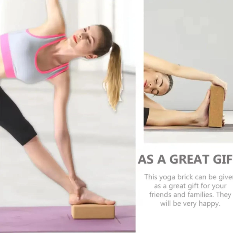 BLOQUE DE YOGA DE CORCHO ECOLOGICO ALTA DENSIDAD PARA PILATES Y ELONGACION - 4