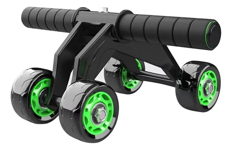 RUEDA ABDOMINAL CON CUATRO RUEDAS Y ESTRUCTURA DE ACERO INOXIDABLE PARA ENTRENAR - 1
