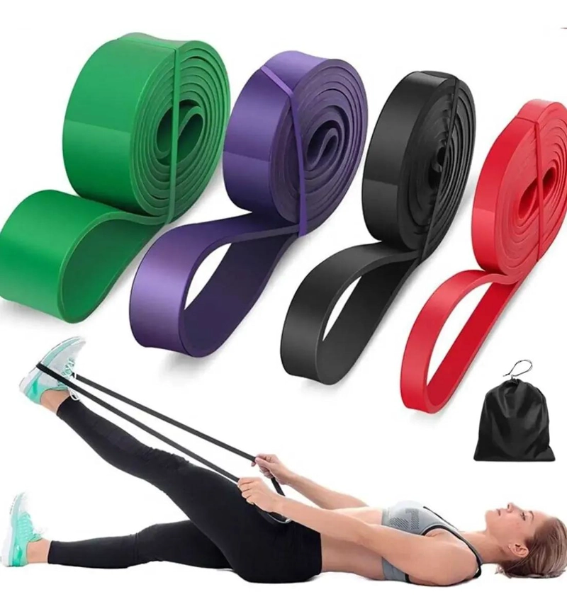 SET DE 4 BANDAS ELASTICAS CIRCULARES PARA RESISTENCIA Y CALISTENIA - 1