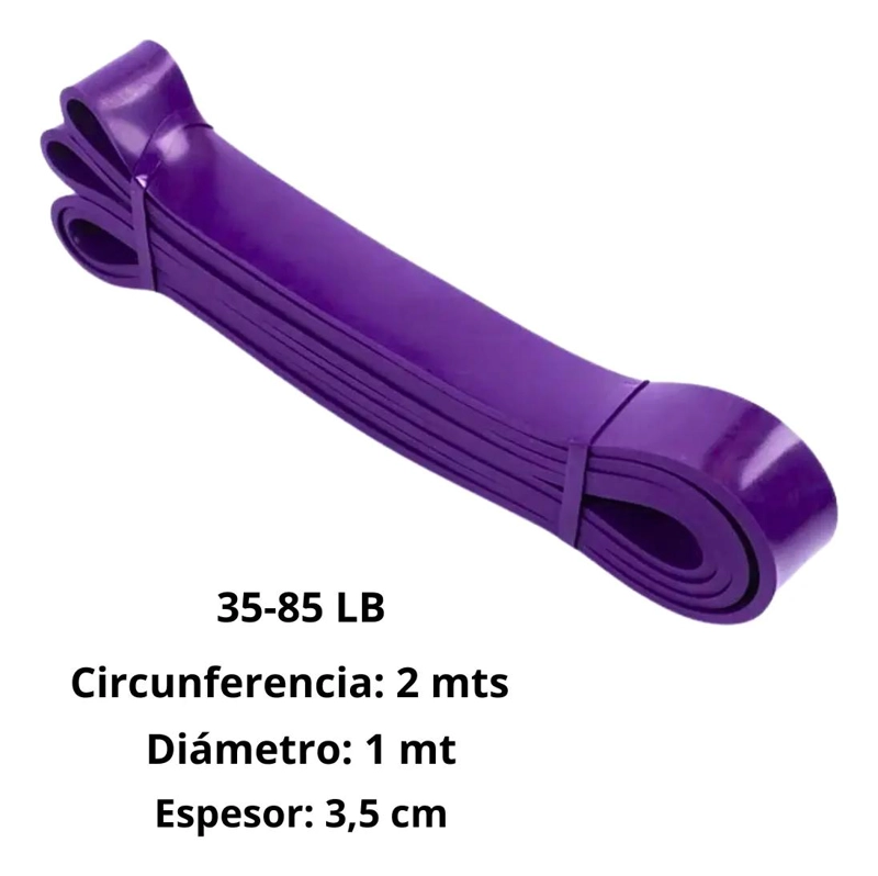 SET DE 3 BANDAS ELASTICAS DE RESISTENCIA MULTICOLOR PARA EJERCICIOS - 1