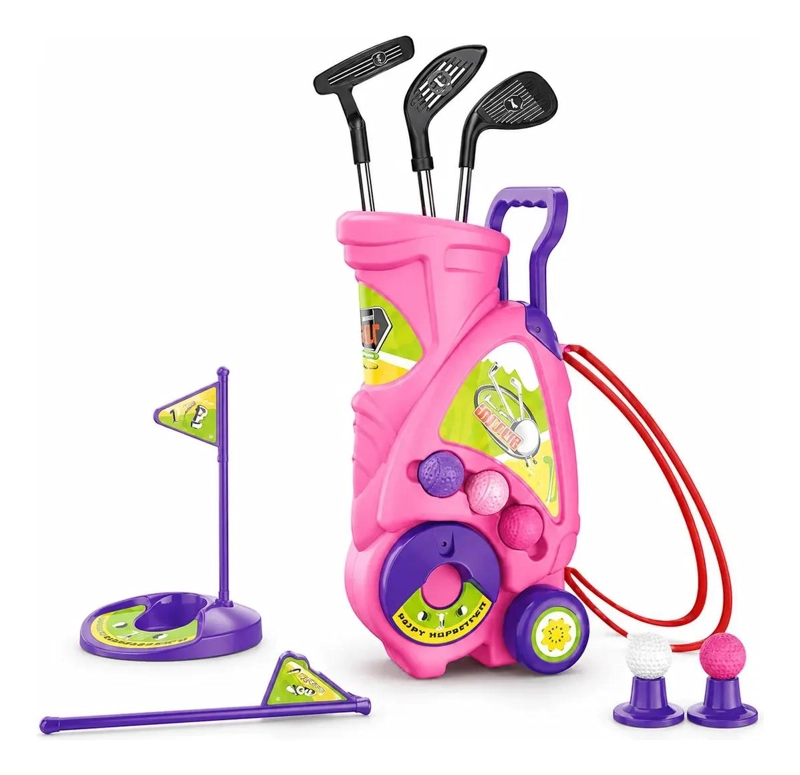 SET DE GOLF INFANTIL CON CARRO Y ACCESORIOS PARA JUEGO - 2