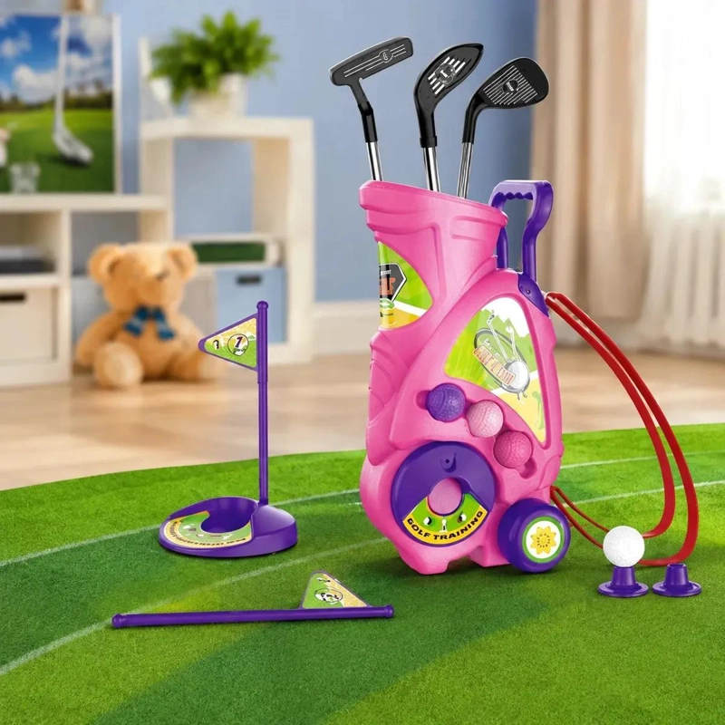SET DE GOLF INFANTIL CON CARRO Y ACCESORIOS PARA JUEGO - 5