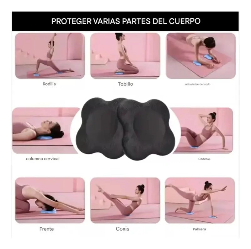 SET DE 2 ESTERILLAS PARA YOGA CON RODILLERAS Y CODERAS INCLUIDAS - 5