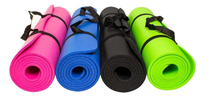 ALFOMBRILLA DE YOGA Y PILATES ANTIDESLIZANTE COLOR VERDE PARA EJERCICIOS - 3
