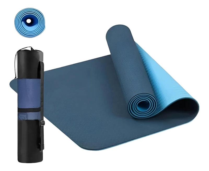 COLCHONETA ANTIDESLIZANTE PARA YOGA Y PILATES DE 6MM BICOLOR - 1