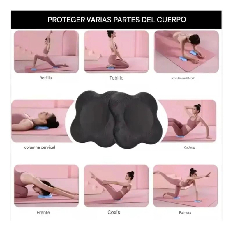 SET DE 2 ESTERILLAS PARA YOGA CON RODILLERAS Y CODERAS INCLUIDAS - 5