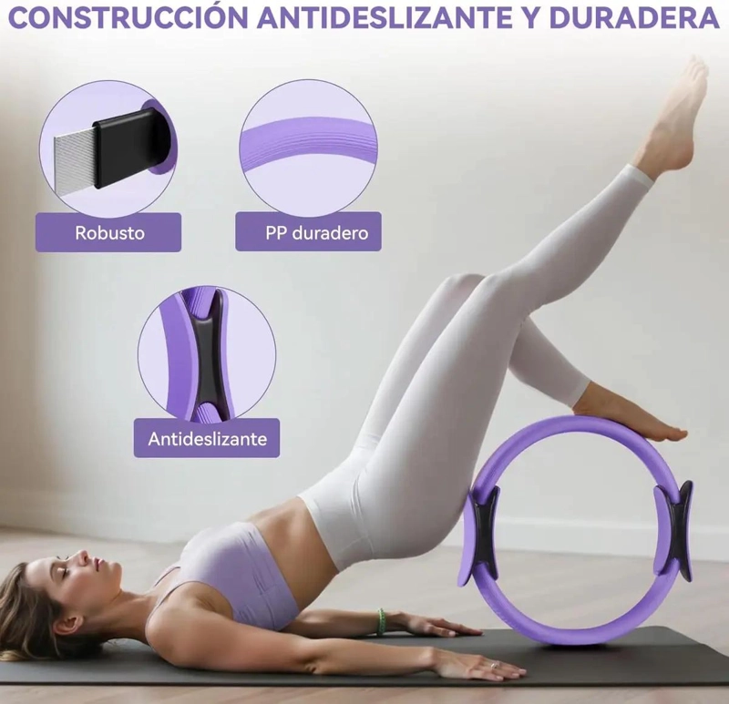 SET COMPLETO DE BANDAS ELASTICAS Y ANILLO PARA YOGA Y PILATES - 2