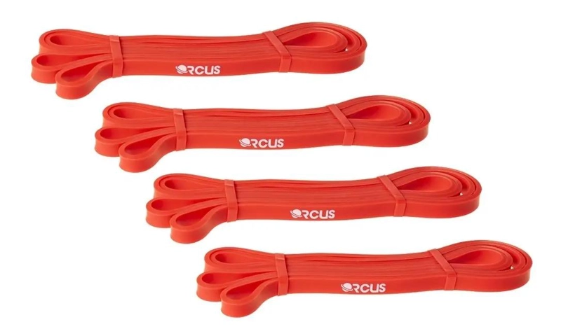 SET DE 4 BANDAS ELASTICAS CIRCULARES DE RESISTENCIA 13MM Y 2 METROS - 1