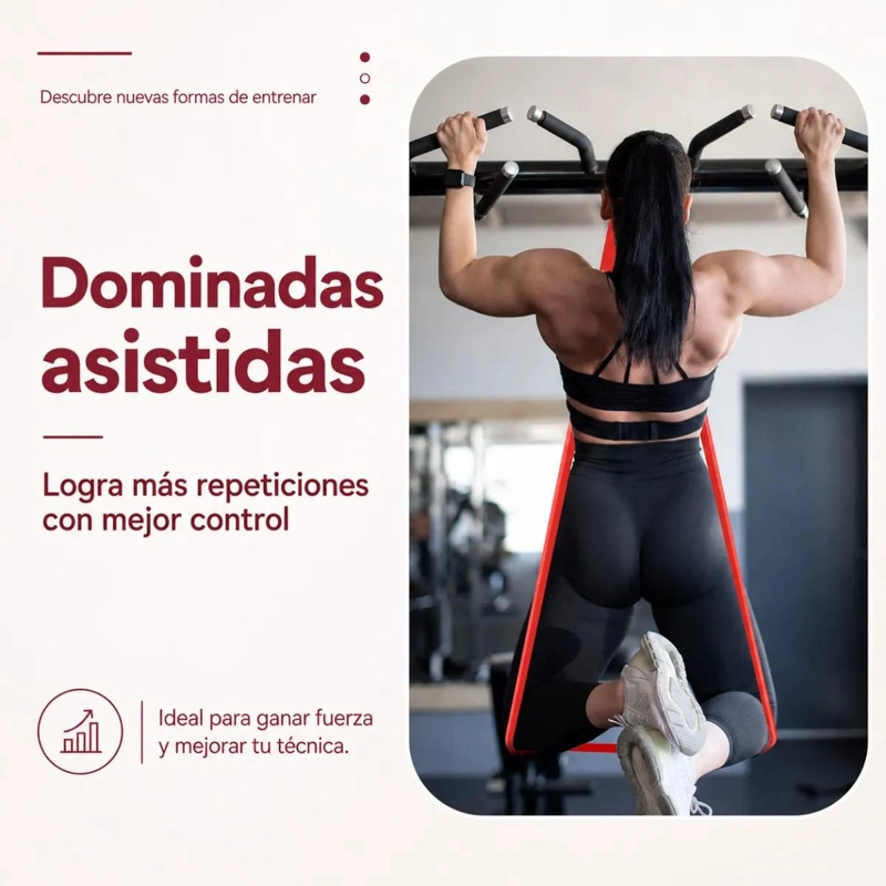SET DE 4 BANDAS ELASTICAS PARA EJERCICIO Y RESISTENCIA MULTIUSO - 4