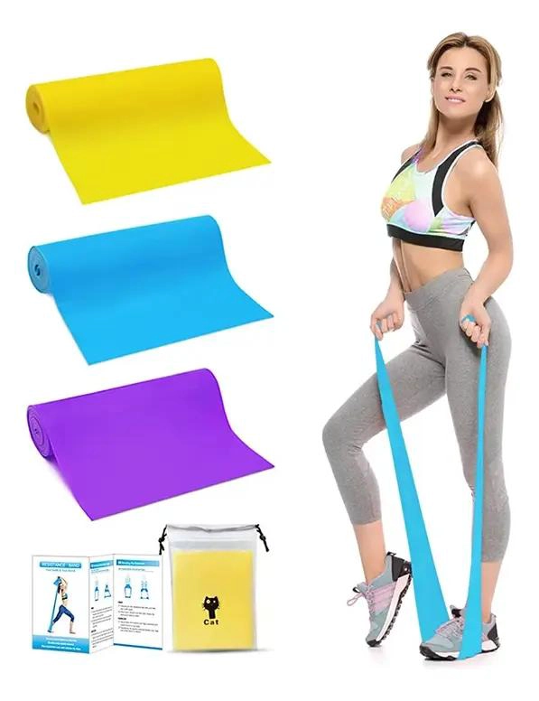 SET DE 3 BANDAS DE RESISTENCIA ABIERTAS PARA YOGA Y REHABILITACION - 1