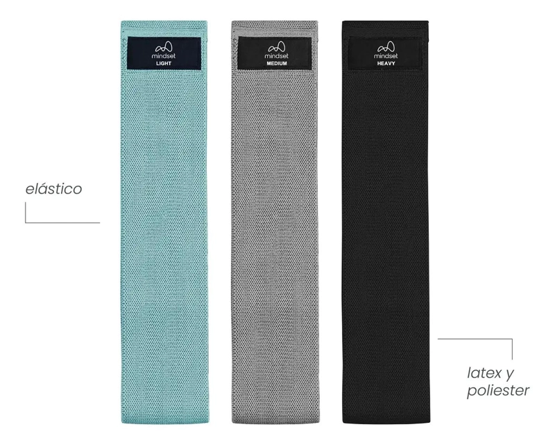 SET DE BANDAS ELASTICAS PARA EJERCICIO EN COLOR CELESTE - 2