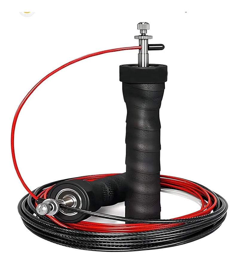 CUERDA DE SALTO AJUSTABLE CON RODAMIENTOS PARA ENTRENAMIENTO CROSSFIT - 1