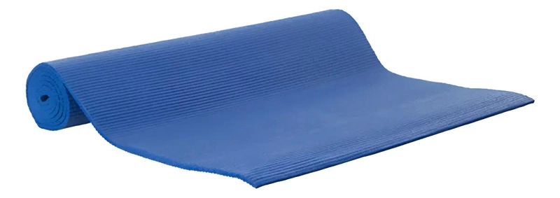 TAPETE PARA YOGA Y FITNESS ANTIDESLIZANTE DE 6 MM PLEGABLE AZUL - 1