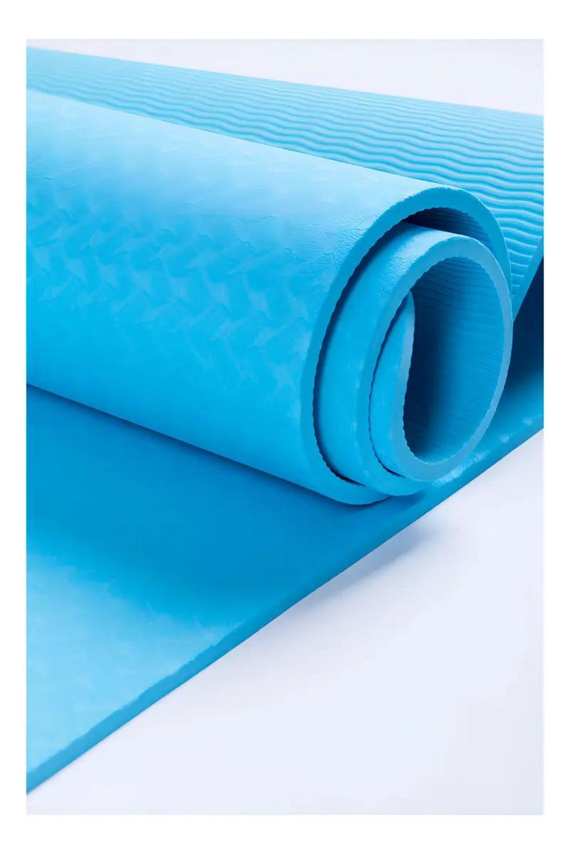 MAT DE YOGA ANTIDESLIZANTE COLOR CELESTE CON MATERIAL TPE - 2