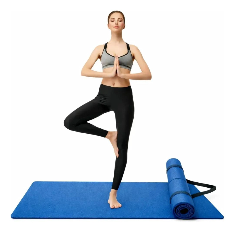 MAT DE YOGA TPE 6MM PARA EJERCICIO Y PILATES CON CORREA INCLUIDA - 1
