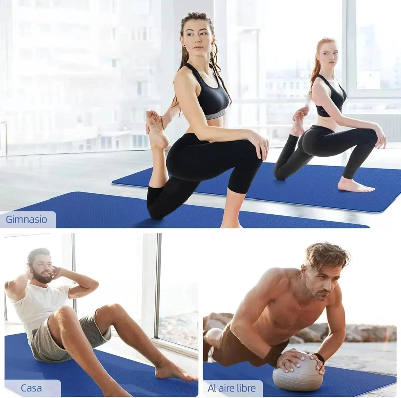 MAT DE YOGA TPE 6MM PARA EJERCICIO Y PILATES CON CORREA INCLUIDA - 2