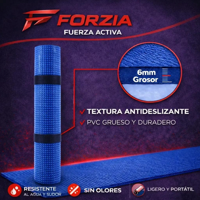 MAT DE YOGA TPE 6MM PARA EJERCICIO Y PILATES CON CORREA INCLUIDA - 4