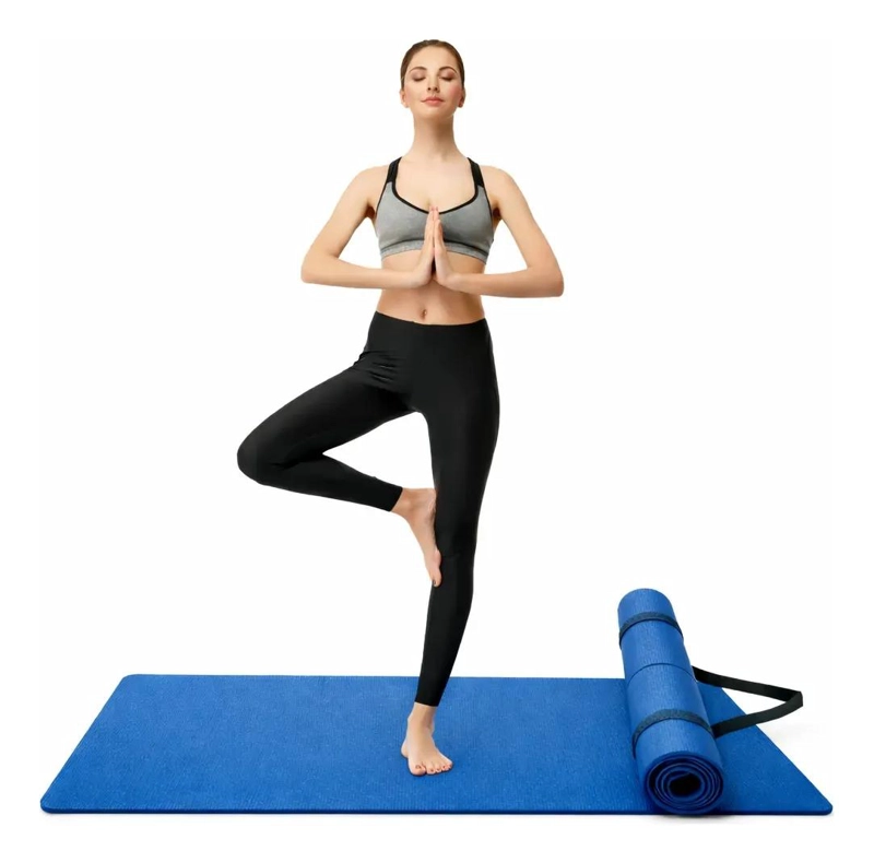 MAT DE YOGA TPE 6MM PARA EJERCICIO Y PILATES CON CORREA INCLUIDA - 5