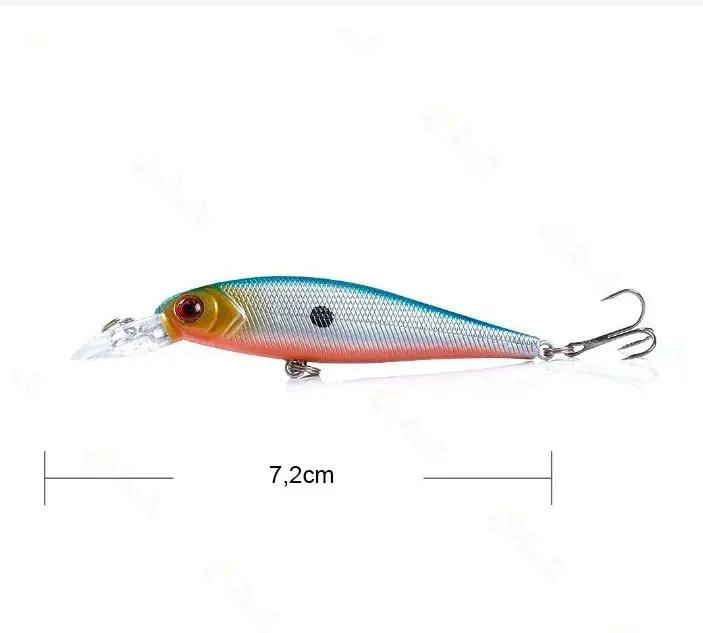 PACK DE 10 SEÑUELOS DE PESCA DE 7.2 CM PARA LENGUADO Y CORVINA - 4