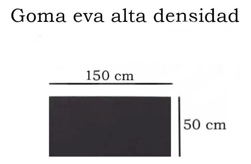 PLANCHA DE GOMA EVA NEGRA ALTA DENSIDAD DE 5 MM Y 150 X 50 CM - 2