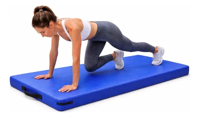COLCHONETA DEPORTIVA DE ECOCUERO Y TELA 120X60X5 CM PARA EJERCICIOS - 2