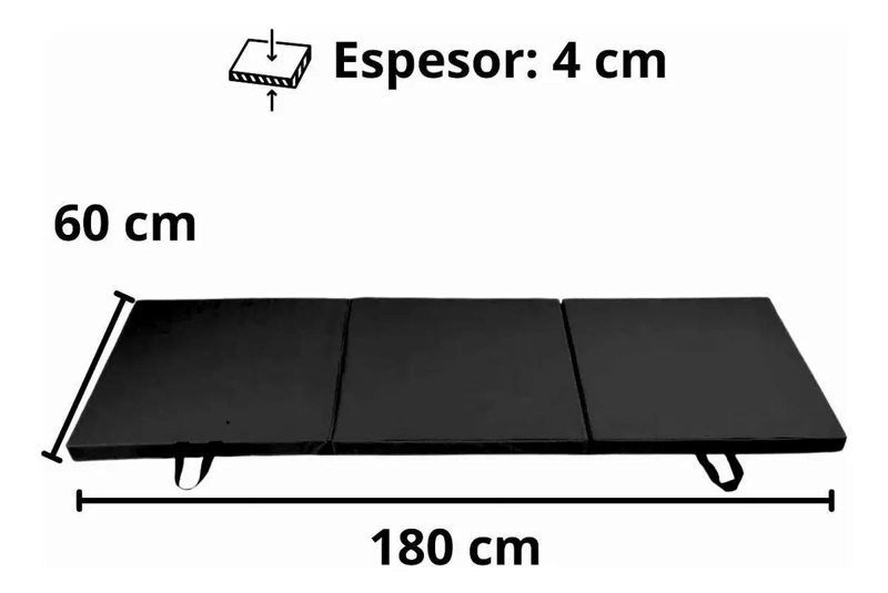 COLCHONETA DEPORTIVA DE CUERO CON 3 PLIEGUES PARA GIMNASIA Y YOGA - 2